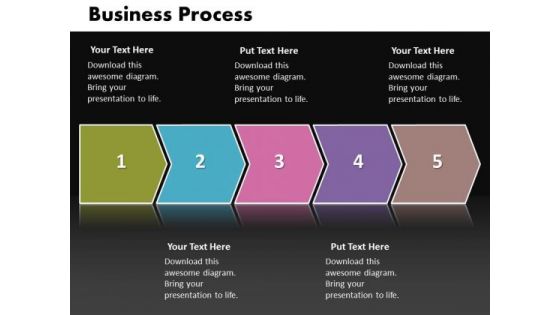 Ppt Linear Work Flow Chart PowerPoint Business Theme Process Diagram Templates