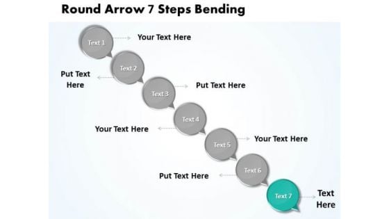 Ppt Moving Down Process 7 Steps Ishikawa Diagram PowerPoint Template Templates