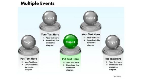 Ppt Multiple Events Diagram 5 Stages Sample Presentation PowerPoint 0812 Templates