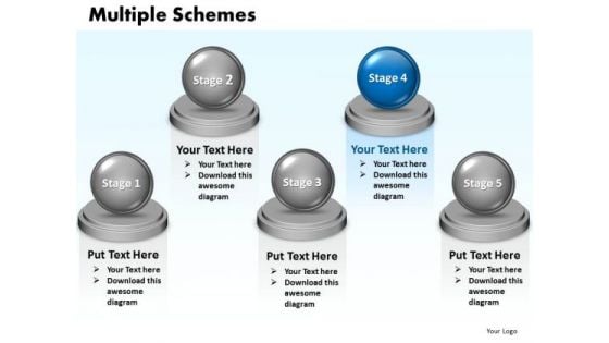 Ppt Multiple Schemes Diagram 5 Stages Presentation PowerPoint Tips 0812 Templates