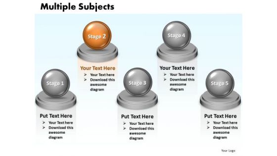 Ppt Multiple Subjects Diagram 5 Phase PowerPoint Slide Text 0812 Templates