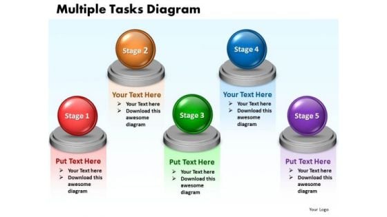 Ppt Multiple Tasks Chart 5 Stages PowerPoint Templates 2003