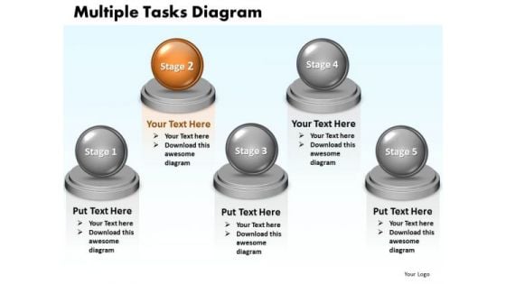 Ppt Multiple Tasks Model 5 Stages Presentation PowerPoint Templates