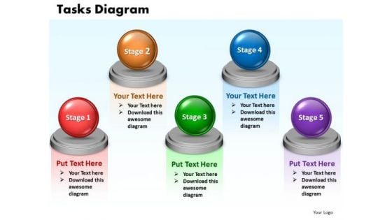 Ppt Multiple Tasks Network Diagram PowerPoint Template 5 Stages Templates