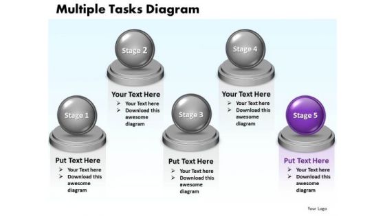 Ppt Multiple Tasks Structure 5 Stages Presentation Layouts PowerPoint 2003 Templates