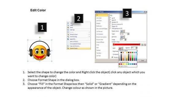 Ppt Music Smiley Emoticon With Guitar Operations Management PowerPoint Templates