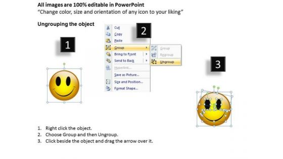 Ppt Naughty Emoticon Showing His Tongue Business Management PowerPoint Business Templates