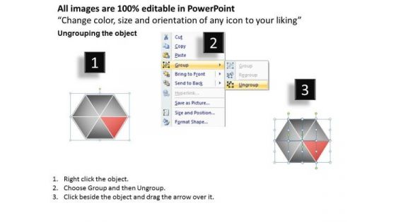 Ppt Orange Factor Regular Hexagon Diagram Editable PowerPoint Templates