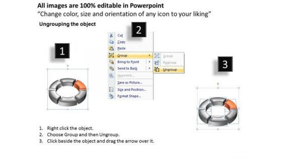 Ppt Orange Stage Through PowerPoint Presentation Circular Diagram Templates