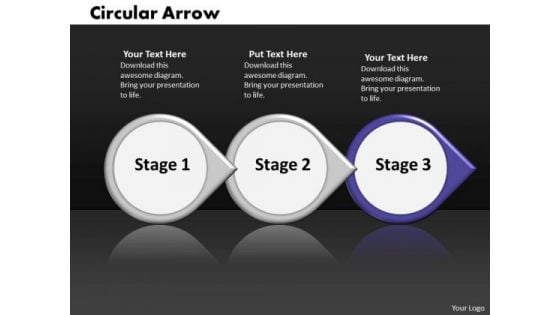 Ppt Ordinary Flow Of 3 Power Point Stage PowerPoint Templates