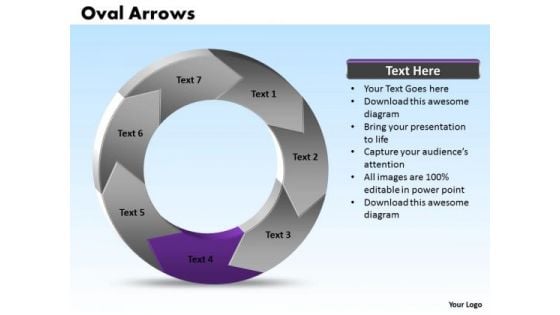 Ppt Oval 3d Arrows PowerPoint 7 Aspects Templates