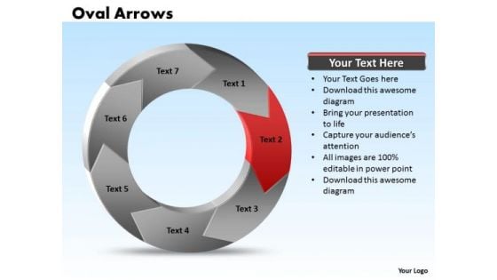 Ppt Oval 3d Arrows PowerPoint 7 Phases Templates