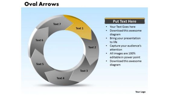 Ppt Oval Arrows PowerPoint 2010 7 State Diagram Templates