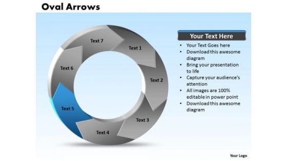 Ppt Oval Shapes Arrows PowerPoint 7 Key Points Templates