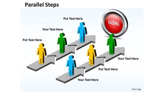 Ppt Parallel Steps Working With Slide Numbers Plan For Planning Business PowerPoint Templates