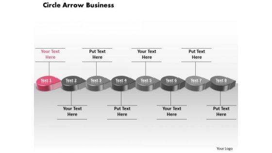 Ppt Pink Circular Arrow Business PowerPoint Theme Transactions Diagram Templates