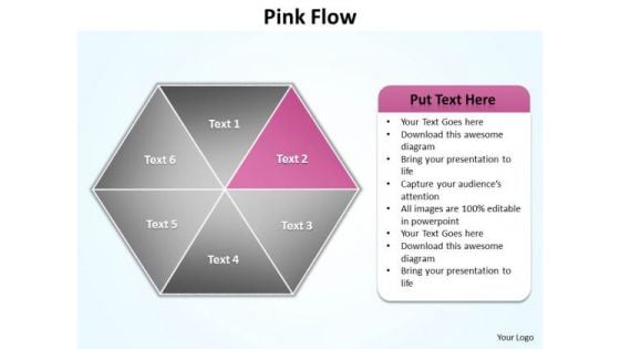 Ppt Pink Factor Hexagon Cause And Effect Diagram PowerPoint Template Editable Templates