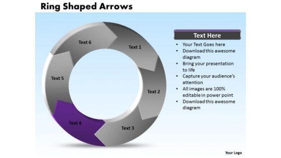 Ppt Plot Diagram PowerPoint Shaped Curved Arrows 2010 Multisteps Templates