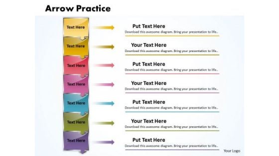 Ppt Plumb Arrow Practice The PowerPoint Macro Steps 7 Stages Templates