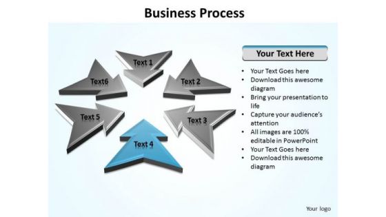 Ppt Pointed Arrows Of Free Concept Process Editable PowerPoint Templates