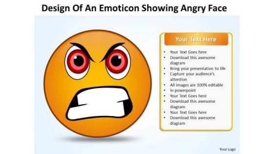 Ppt PowerPoint Design Download Of An Emoticon Showing Angry Face Templates