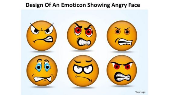 Ppt PowerPoint Design Download Of An Emoticon Showing Angry Faces Templates