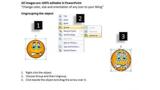 Ppt PowerPoint Design Download Of An Emoticon Showing Angry Faces Templates