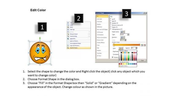 Ppt PowerPoint Design Download Of An Emoticon Showing Angry Faces Templates