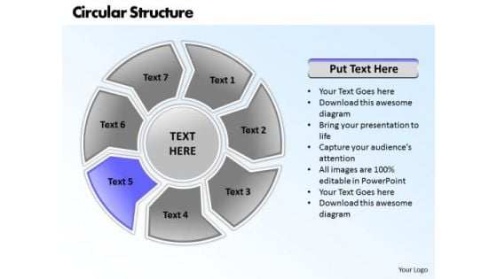 Ppt PowerPoint Presentation Circular Structure 7 Phase Diagram Templates