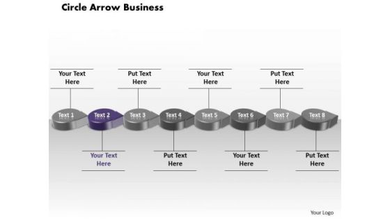 Ppt Purple Circular Arrow Business PowerPoint Theme Transactions Diagram Templates