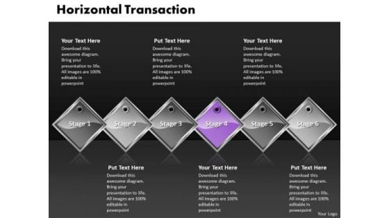 Ppt Purple Diamond Horizontal Transaction 6 Practice The PowerPoint Macro Steps Templates