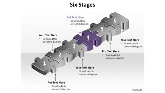 Ppt Purple Puzzle Step PowerPoint Templates