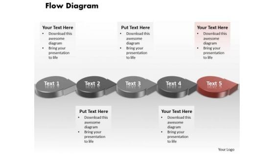 Ppt Red Circular Arrow Process Flow Network Diagram PowerPoint Template Templates