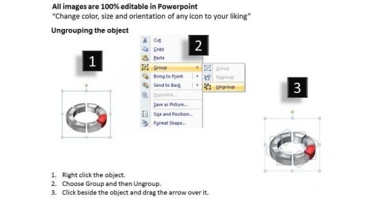 Ppt Red PowerPoint Theme Animated Multicolor Cycle Diagram Free Templates