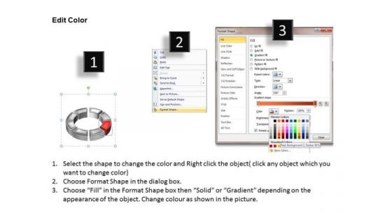 Ppt Red PowerPoint Theme Animated Multicolor Cycle Diagram Free Templates