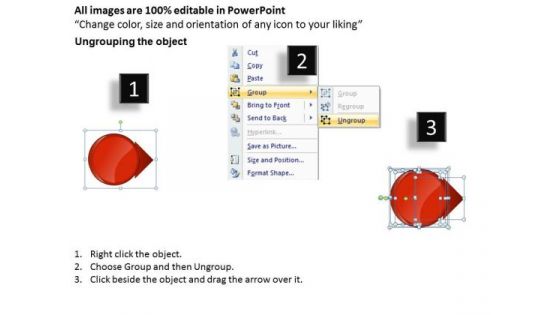 Ppt Red PowerPoint Theme Circular Arrow Fourth Stage Templates