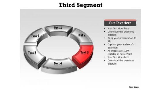 Ppt Red Quadrant On Circular Free Pie PowerPoint Template Chart Ks2 Templates