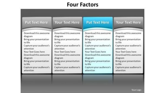 Ppt Red White And Blue PowerPoint Theme Table Listing Its Factors Components Templates