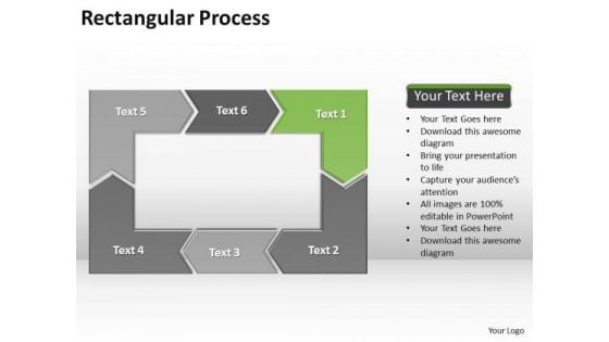 Ppt Reinforcing Go Green PowerPoint Templates Arrow Rectangular Process Diagram