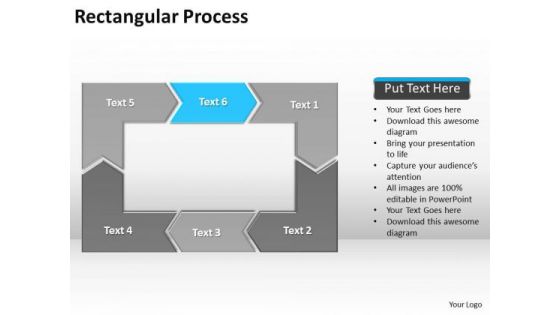 Ppt Reinforcing Light Blue Arrow Rectangular Process Diagram PowerPoint Templates