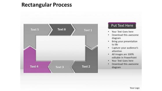 Ppt Reinforcing Purple Arrow Rectangular Process Diagram PowerPoint Templates