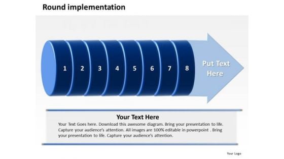 Ppt Round Implementation Of 8 Steps Involved Procedure PowerPoint Templates