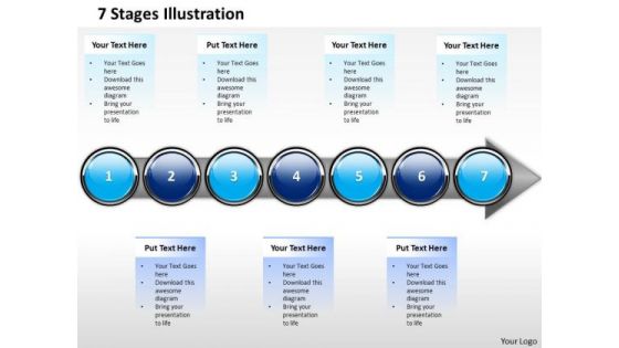 Ppt Sequential Description Of Business PowerPoint Theme Process Using 7 Stages Templates