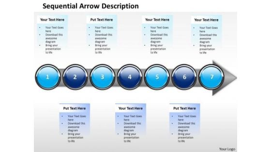 Ppt Sequential Description Of Business Process Using 7 Phase Diagram PowerPoint Templates