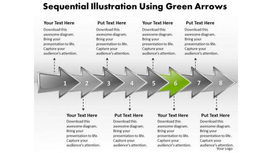 Ppt Sequential Explanation Using Arrows PowerPoint 2010 Templates