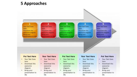 Ppt Sequential Illustration Of 5 Approaches An Arrow PowerPoint Templates