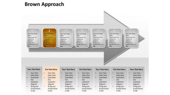 Ppt Sequential Representation Of Brown Stage An Arrow PowerPoint Templates