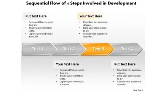 Ppt Sequential Series Of 4 Steps Involved Development PowerPoint Templates