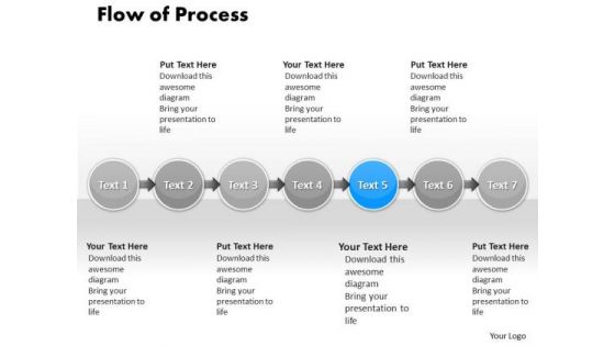 Ppt Seven PowerPoint Slide Numbers Continuous Flow Theme Of Process Templates