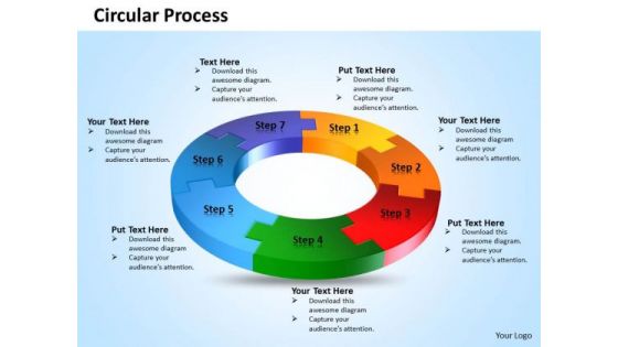 Ppt Seven Steps Circular Process Flow Diagram Presentation PowerPoint Templates